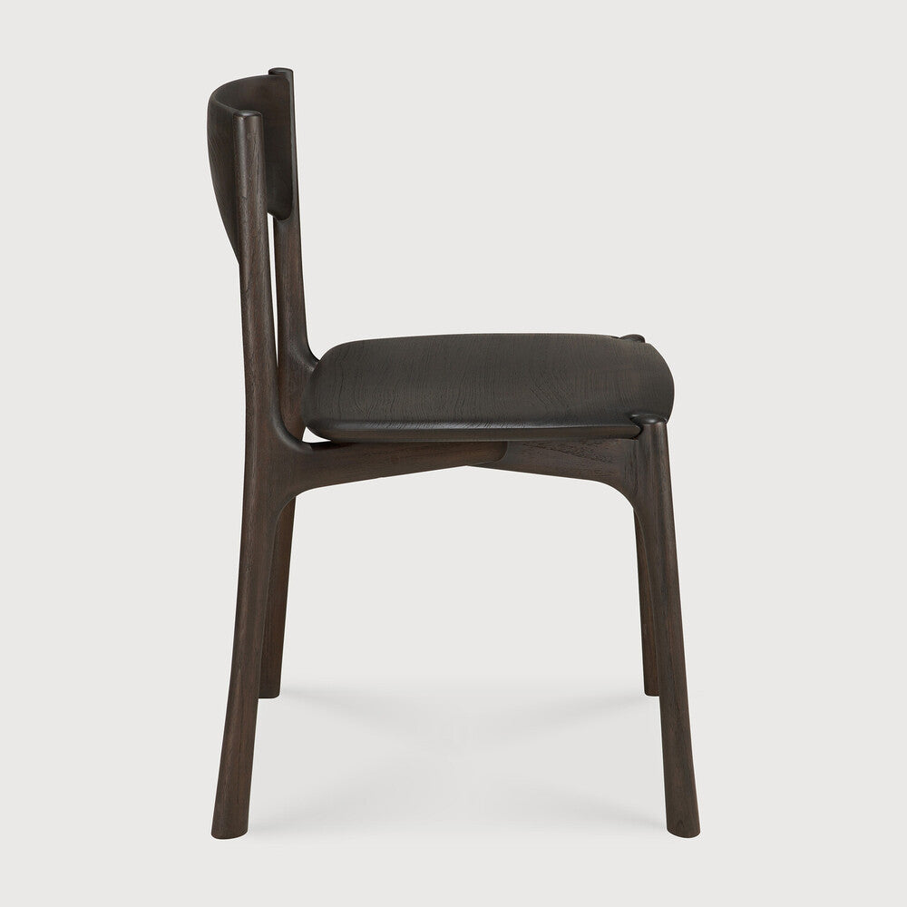 Pi Dining Chair | Varnished Teak | Dark Brown