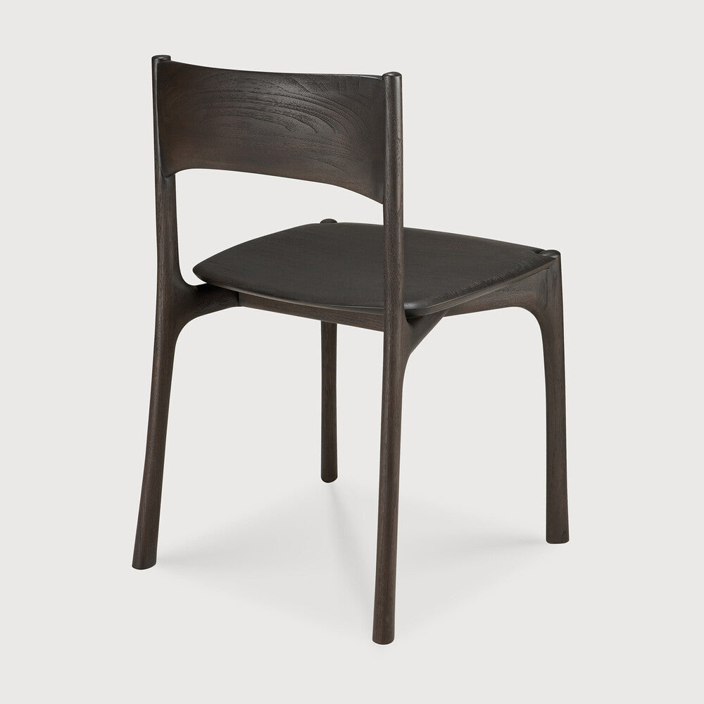 Pi Dining Chair | Varnished Teak | Dark Brown
