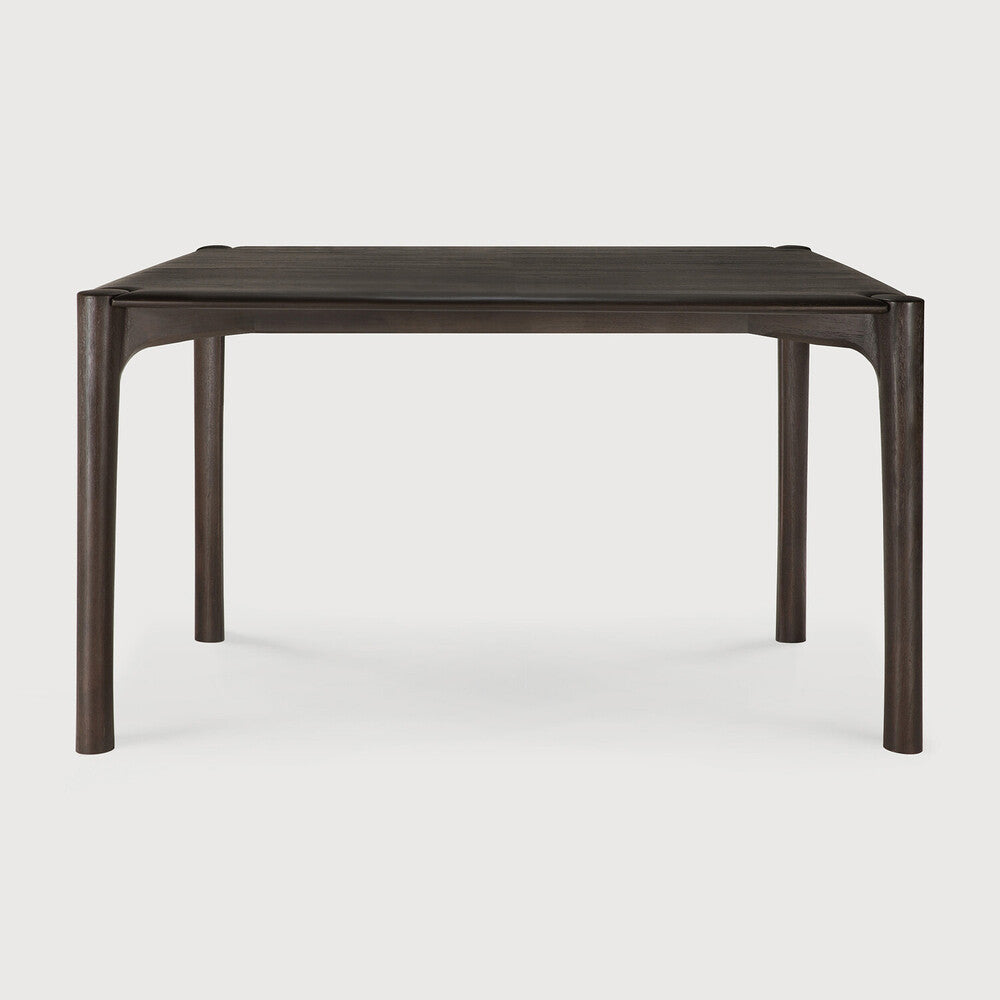 Pi Dining Table | Varnished Teak | Dark Brown | Rectangular | 55" X 31"
