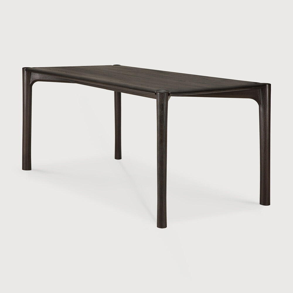 Pi Dining Table | Varnished Teak | Dark Brown | Rectangular | 63" X 31"