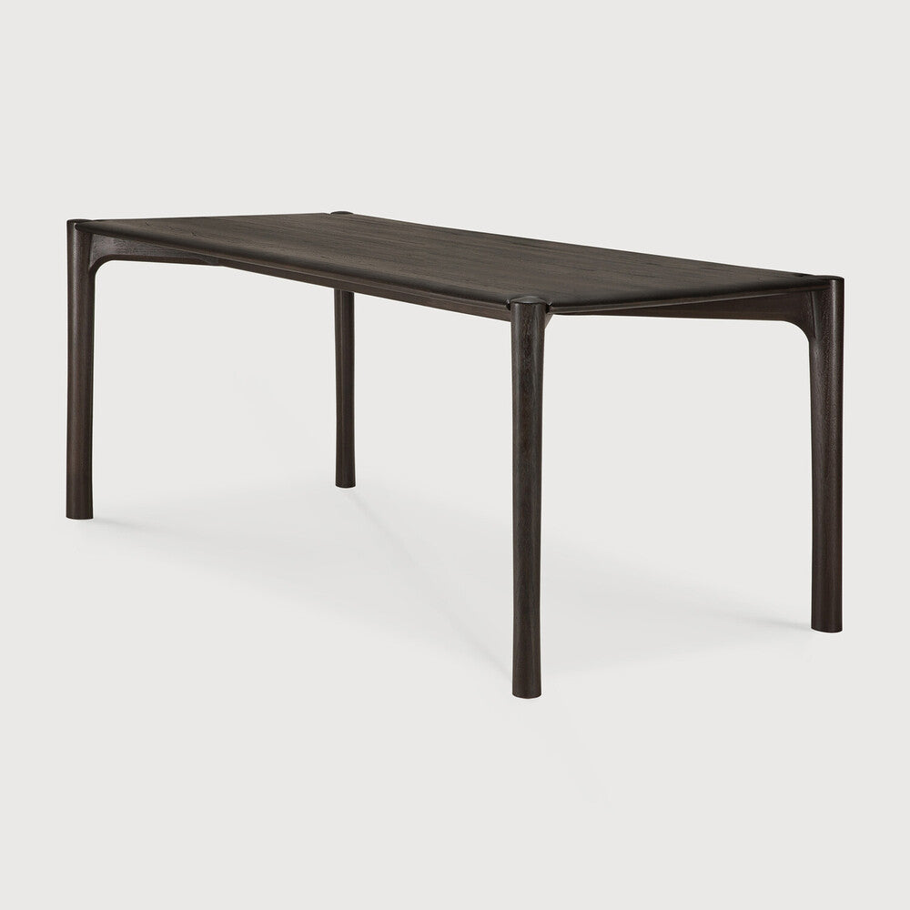 Pi Dining Table | Varnished Teak | Dark Brown | Rectangular | 71" X 35"