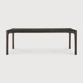 Pi Dining Table | Varnished Teak | Dark Brown | Rectangular | 87" X 37"