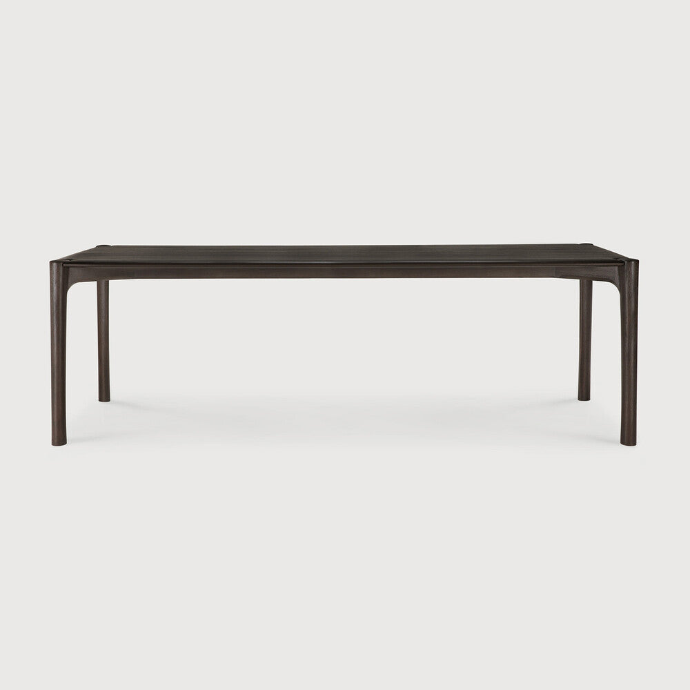 Pi Dining Table | Varnished Teak | Dark Brown | Rectangular | 94" X 39"