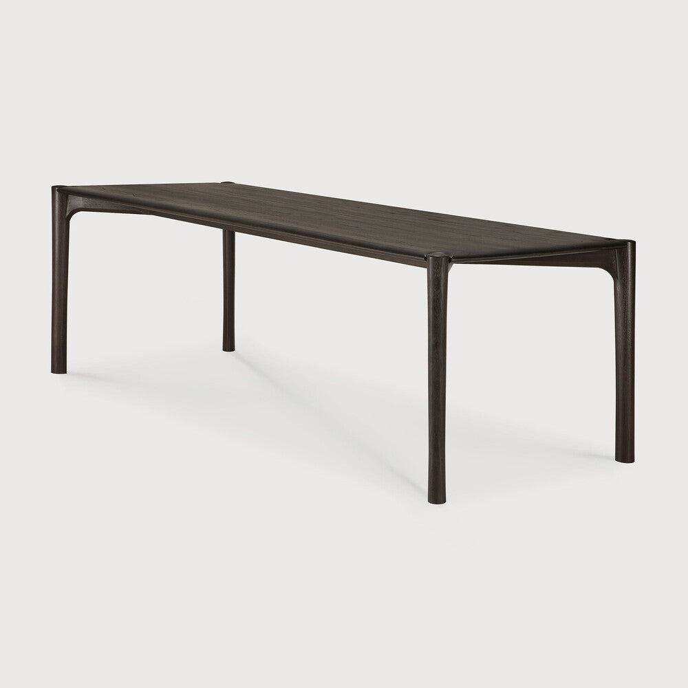 Pi Dining Table | Varnished Teak | Dark Brown | Rectangular | 94" X 39"