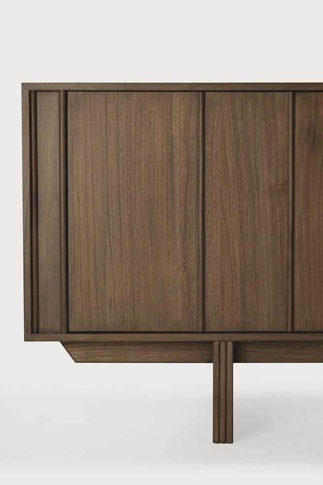 Pillar Sideboard | Varnished Teak | Wild Brown | 3 Doors