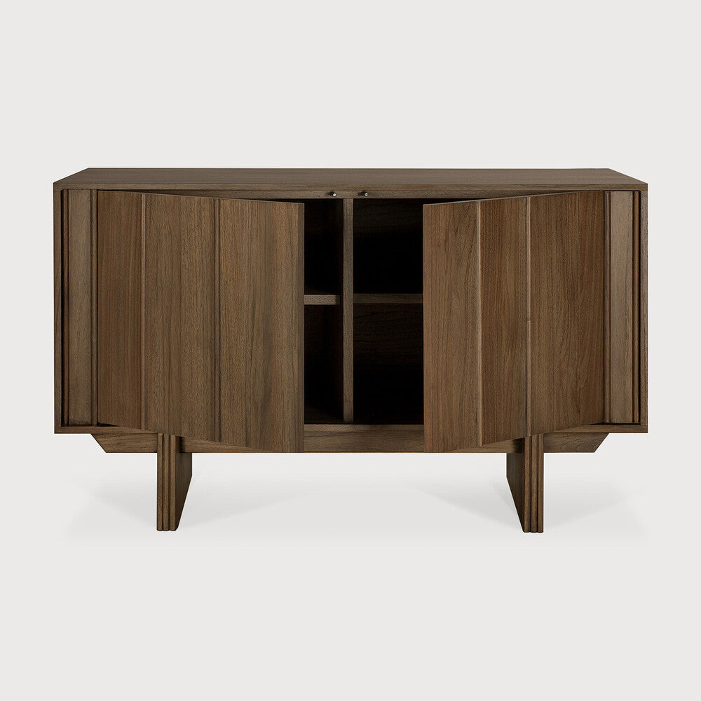 Pillar Sideboard | Varnished Teak | Wild Brown | 2 Doors