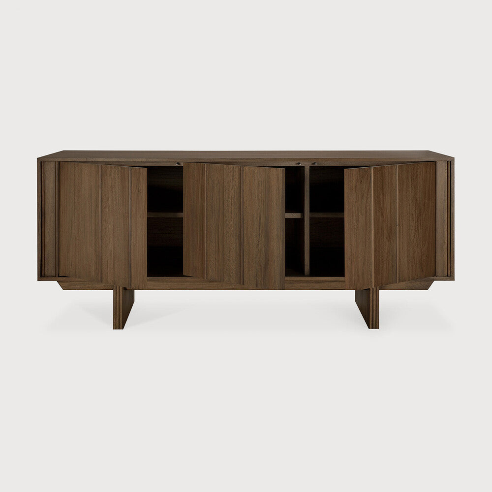 Pillar Sideboard | Varnished Teak | Wild Brown | 3 Doors