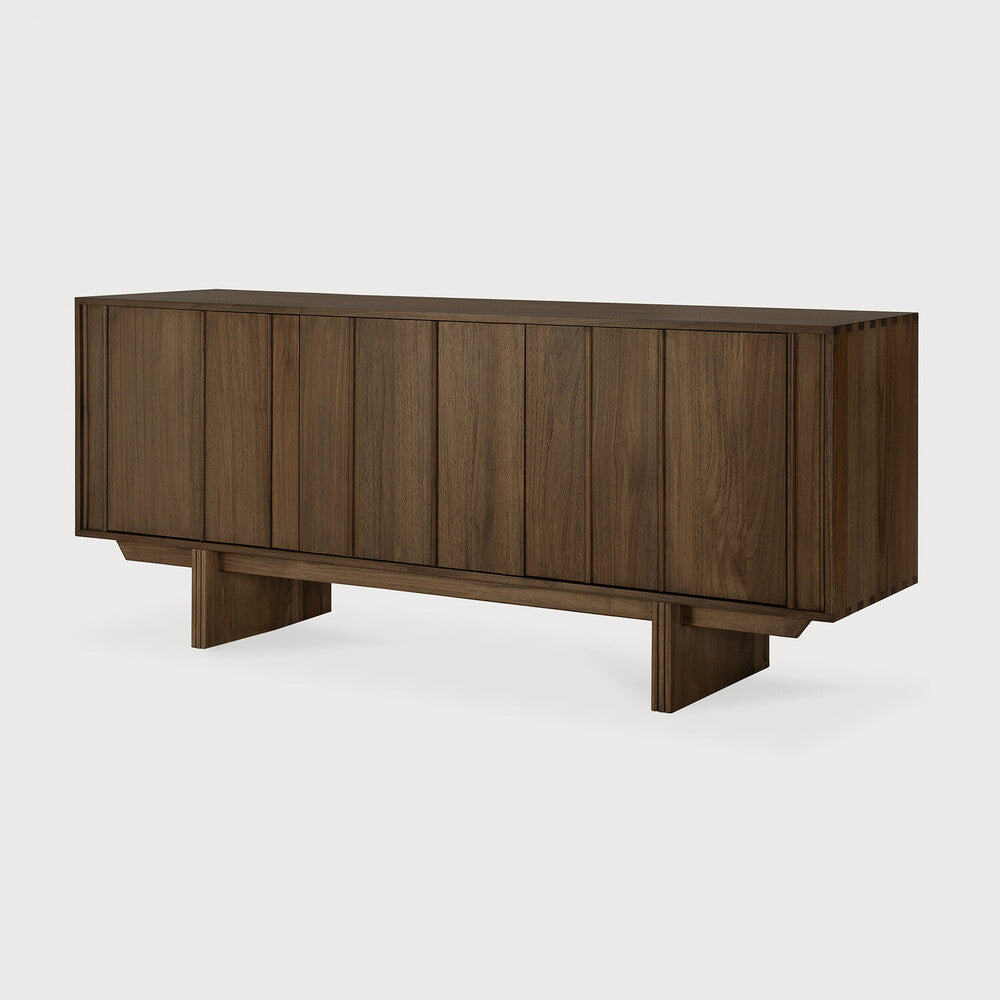 Pillar Sideboard | Varnished Teak | Wild Brown | 3 Doors