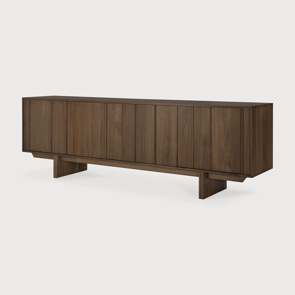 Pillar Sideboard | Varnished Teak | Wild Brown | 4 Doors