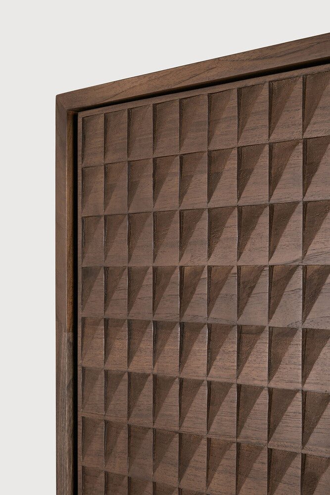 Sono Sideboard | Varnished Teak | Light Brown | 2 Doors | 3 Drawers