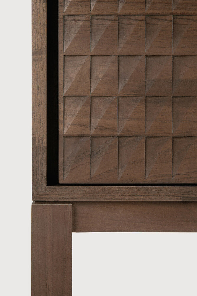 Sono Cupboard | Varnished Teak | Light Brown | 4 Doors