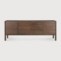 Sono Sideboard | Varnished Teak | Light Brown | 3 Doors | 3 Drawers