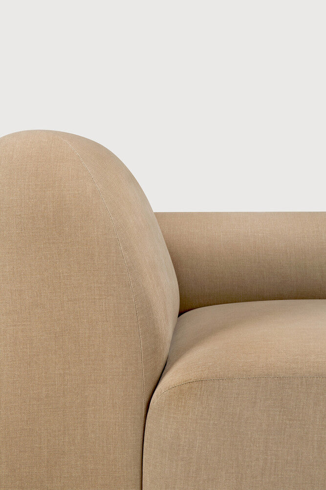 Bulky Modular Sofa | Light Sepia Fabric | End Seater With L Arm