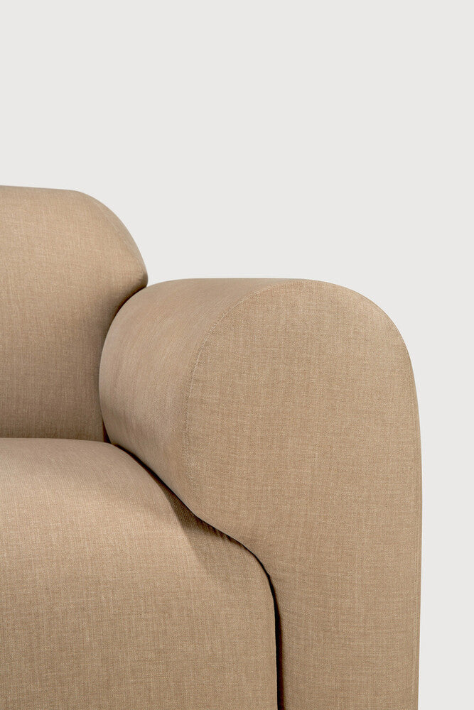 Bulky Modular Sofa | Light Sepia Fabric | End Seater With L Arm