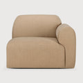 Bulky Modular Sofa | Light Sepia Fabric | End Seater With L Arm