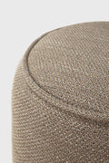 Donut Outdoor Pouf | Mocha Check Fabric