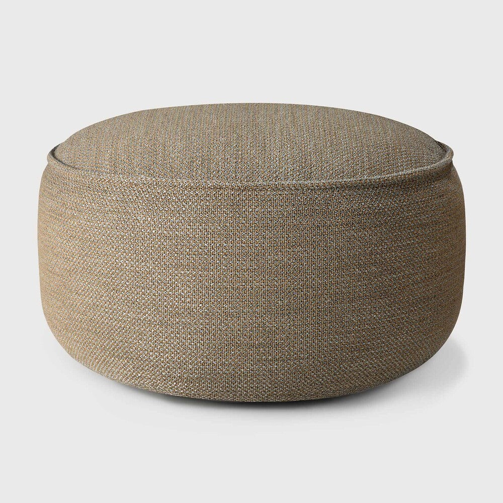 Donut Outdoor Pouf | Mocha Check Fabric | Xl