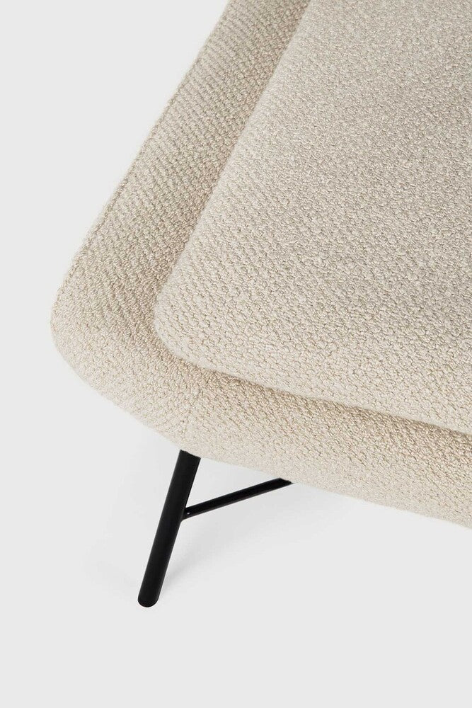 Barrow Footstool | Off White Fabric