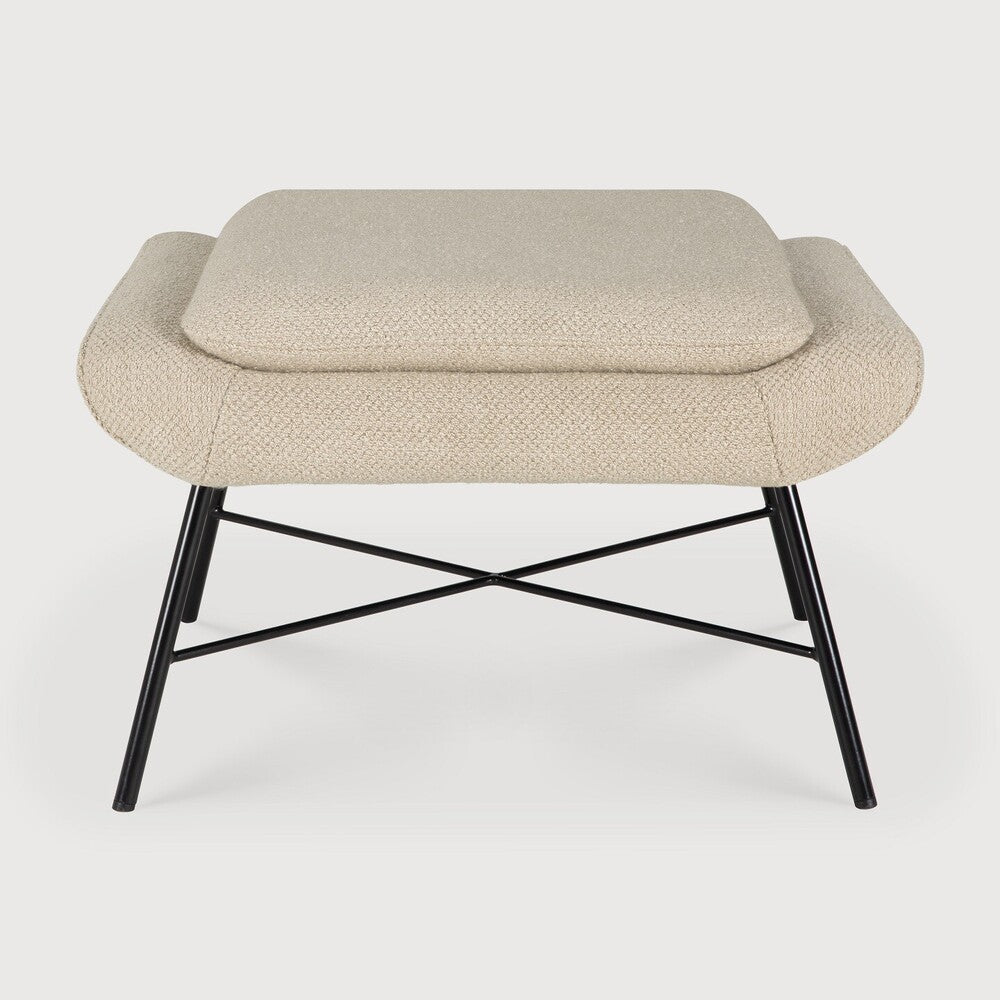 Barrow Footstool | Off White Fabric