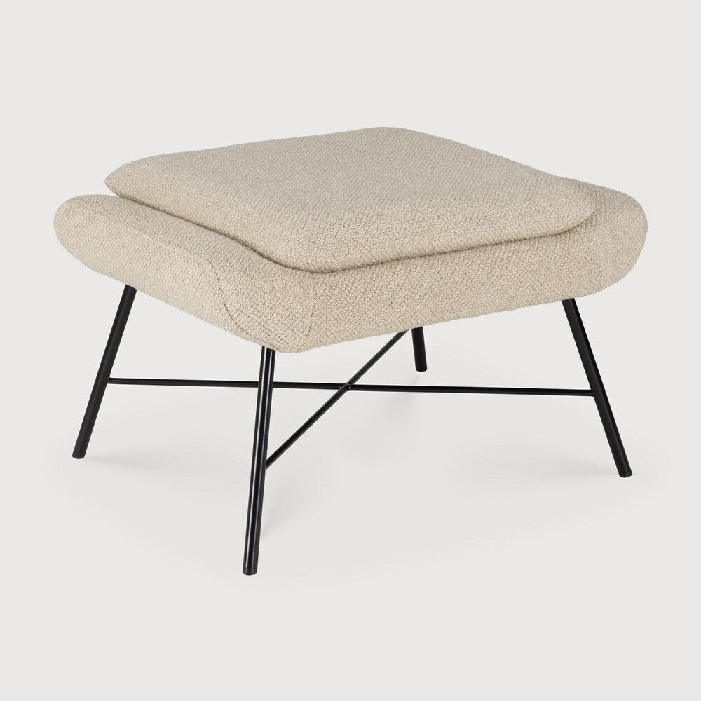 Barrow Footstool | Off White Fabric