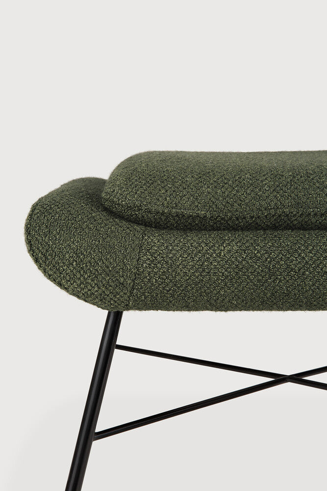 Barrow Footstool | Pine Green Fabric