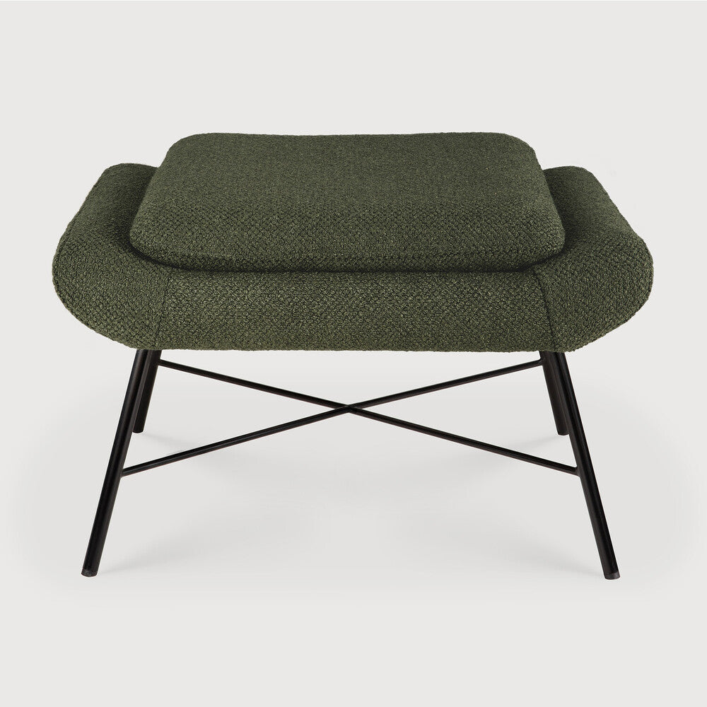 Barrow Footstool | Pine Green Fabric