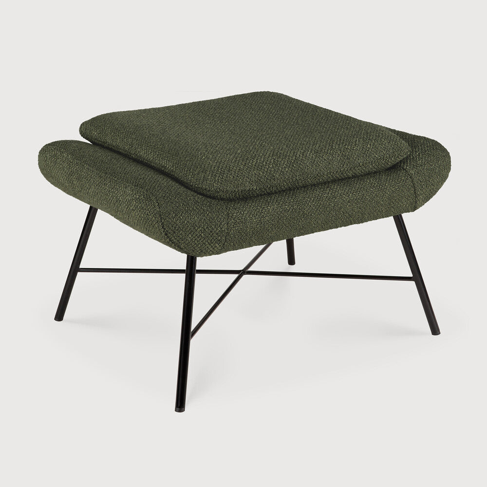 Barrow Footstool | Pine Green Fabric