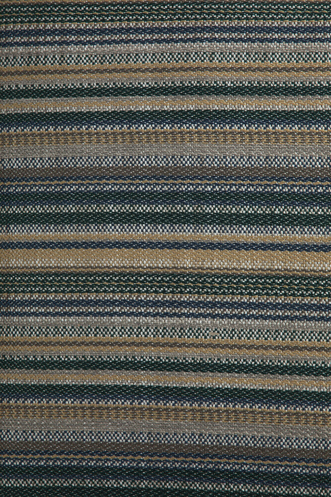 Zahara Outdoor Pouf | Blue Stripe Fabric