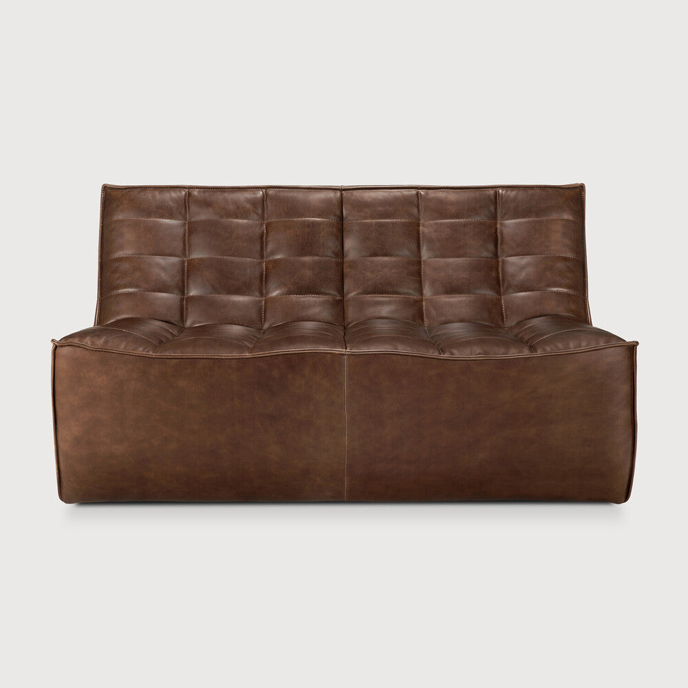 N701 Modular Sofa | Chestnut Leather | 2 Seater