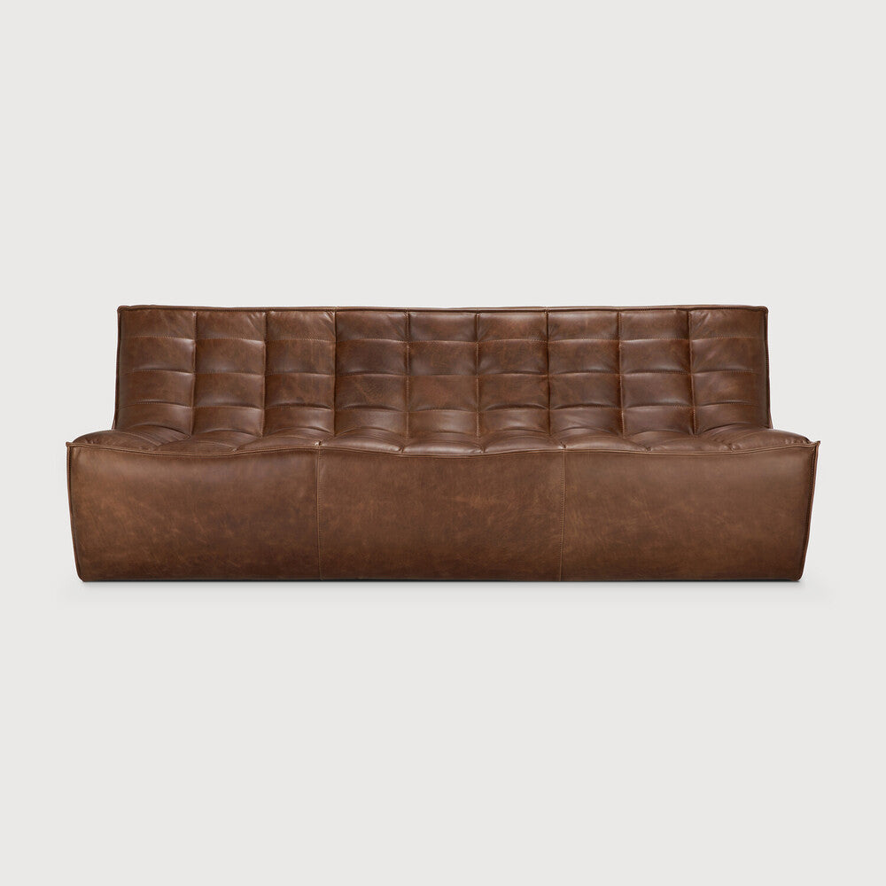 N701 Modular Sofa | Chestnut Leather | 3 Seater