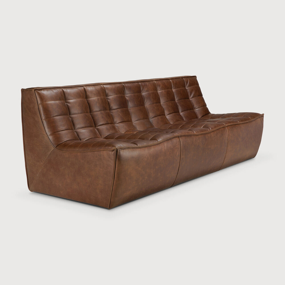 N701 Modular Sofa | Chestnut Leather | 3 Seater