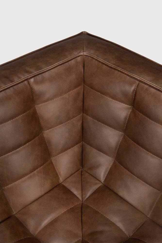 N701 Modular Sofa | Chestnut Leather | 90° Square Corner