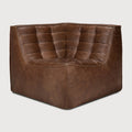 N701 Modular Sofa | Chestnut Leather | 90° Square Corner