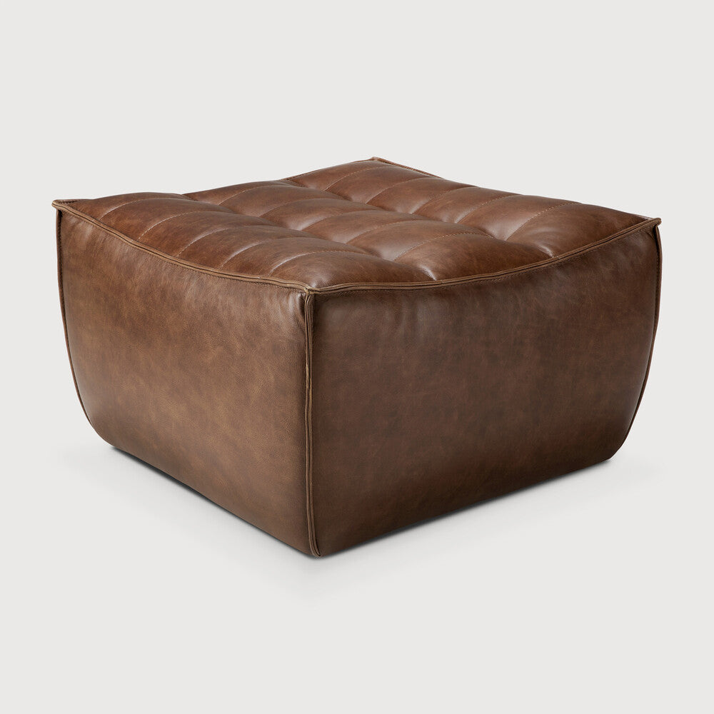 N701 Footstool | Chestnut Leather