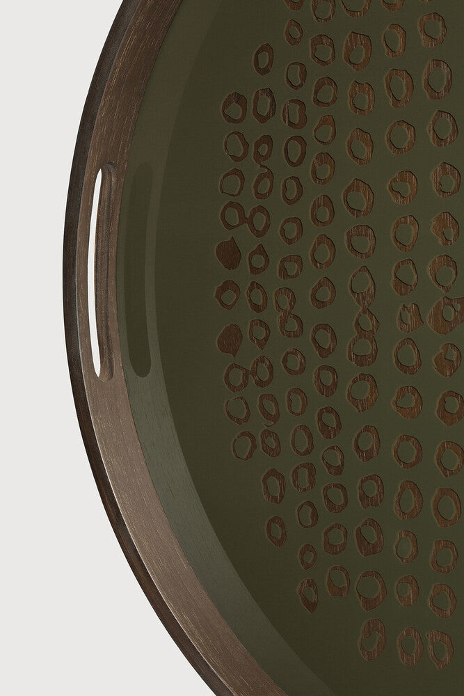 Second Nature Tray | Moss | Glass | Round | S