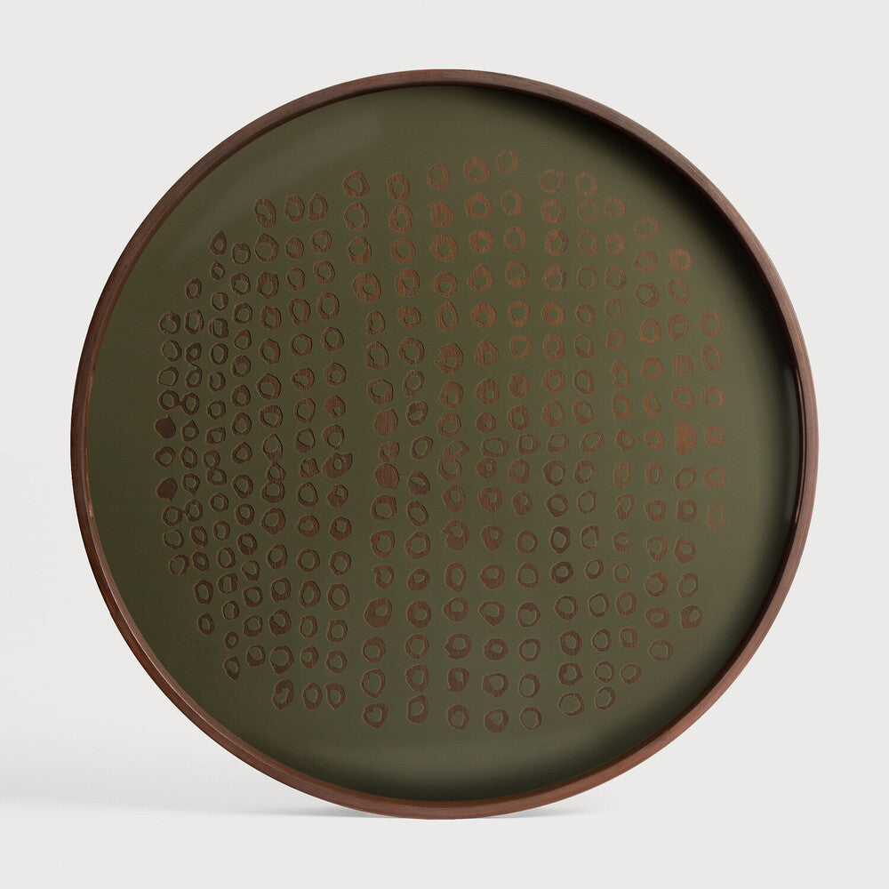 Second Nature Tray | Moss | Glass | Round | S