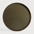 Second Nature Tray | Moss | Glass | Round | S