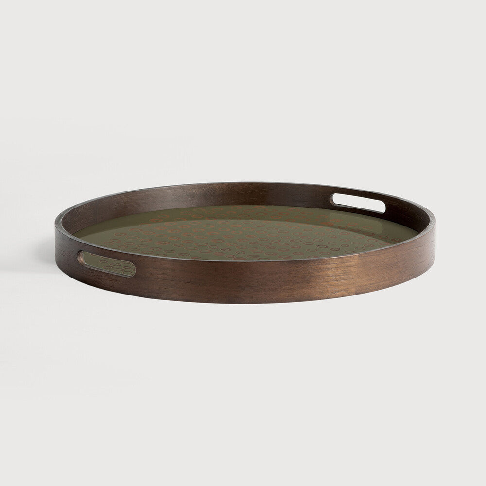 Second Nature Tray | Moss | Glass | Round | S