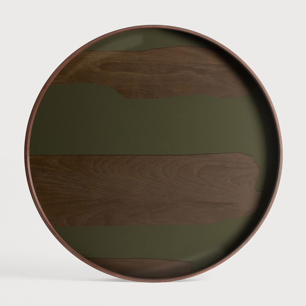 Second Nature Tray | Moss | Glass | Round | L