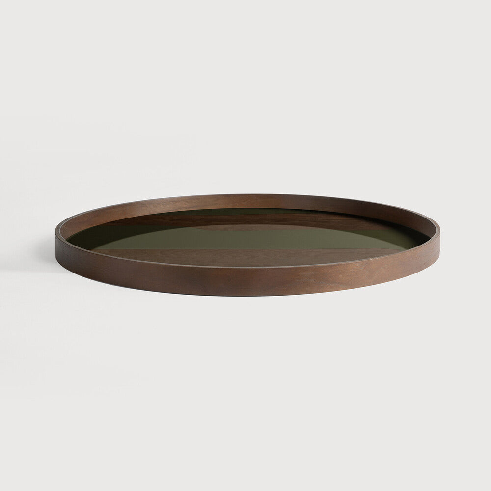 Second Nature Tray | Moss | Glass | Round | L