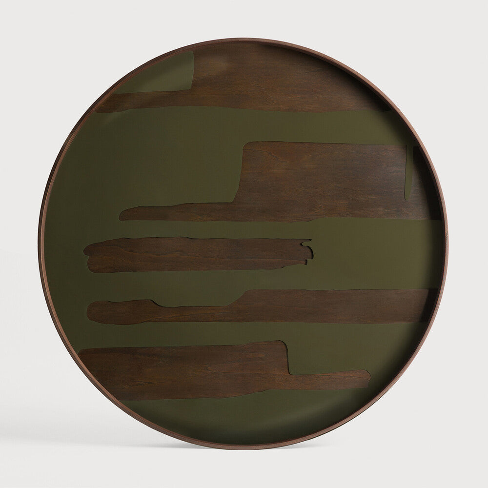 Second Nature Tray | Moss | Glass | Round | Xl