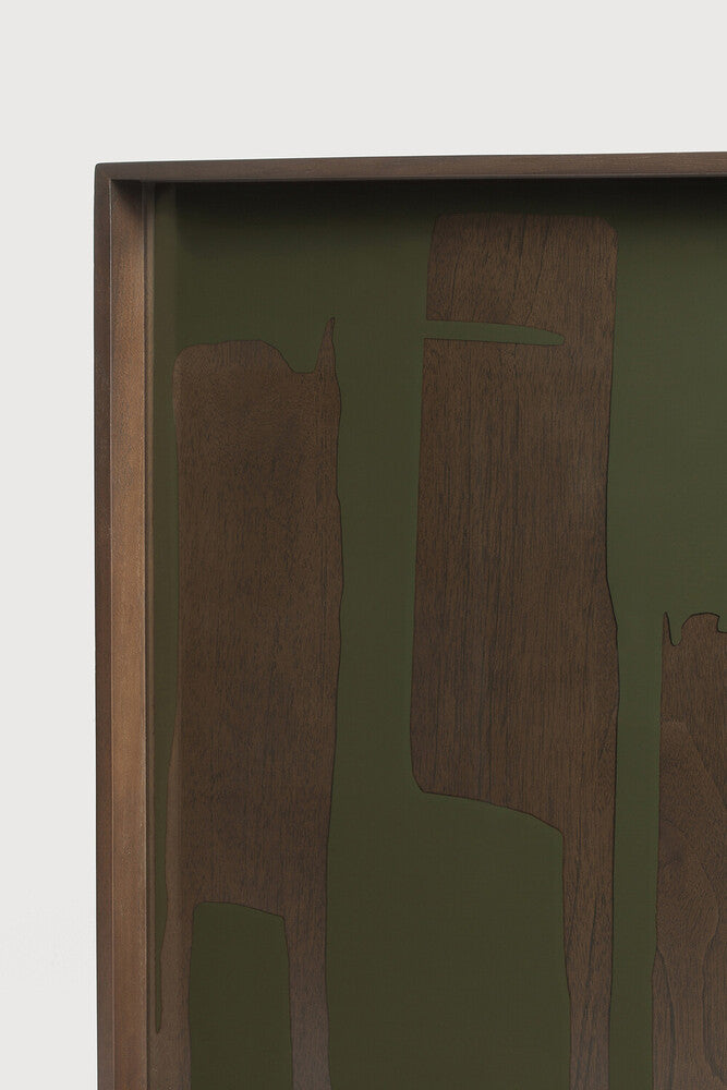 Second Nature Tray | Moss | Glass | Square | L