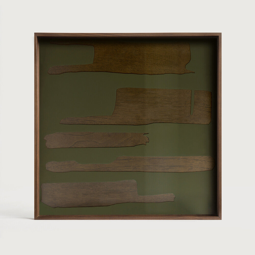 Second Nature Tray | Moss | Glass | Square | L