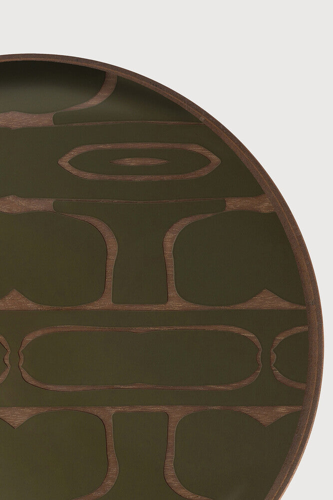 Second Nature Valet Tray | Moss | Glass | Round
