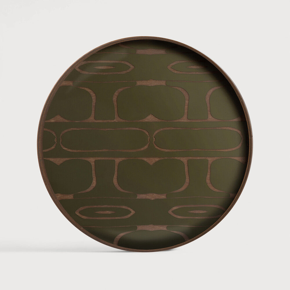 Second Nature Valet Tray | Moss | Glass | Round