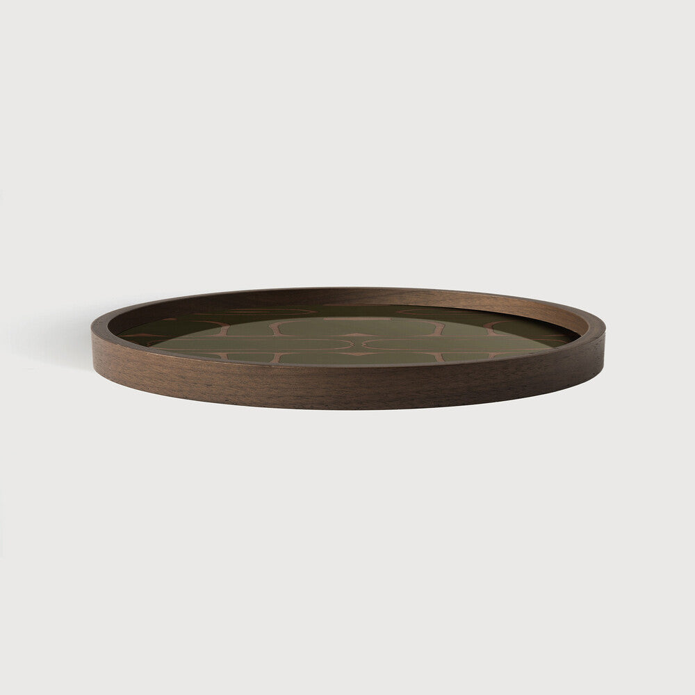 Second Nature Valet Tray | Moss | Glass | Round