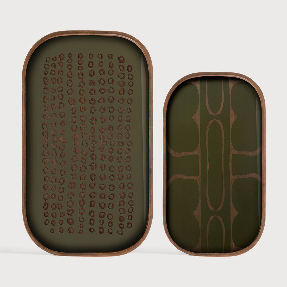 Second Nature Valet Tray | Moss | Glass | Rectangular