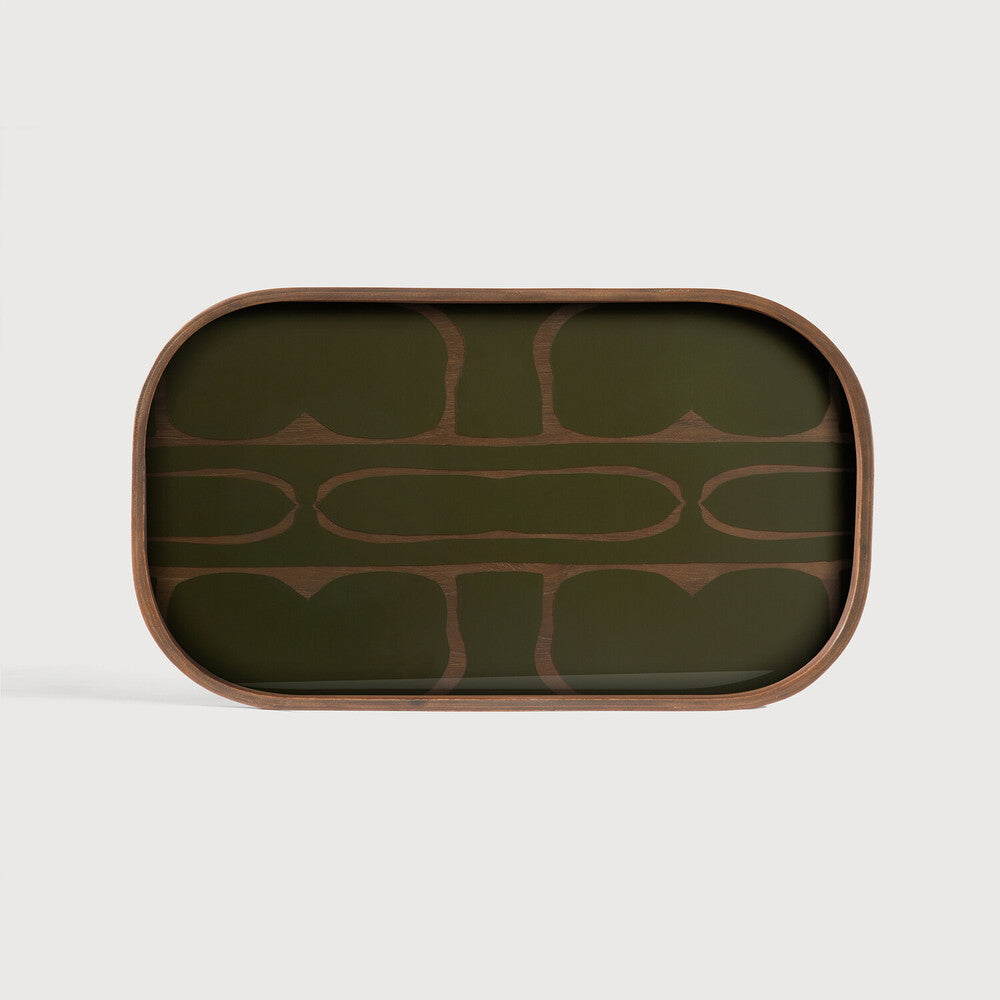 Second Nature Valet Tray | Moss | Glass | Rectangular