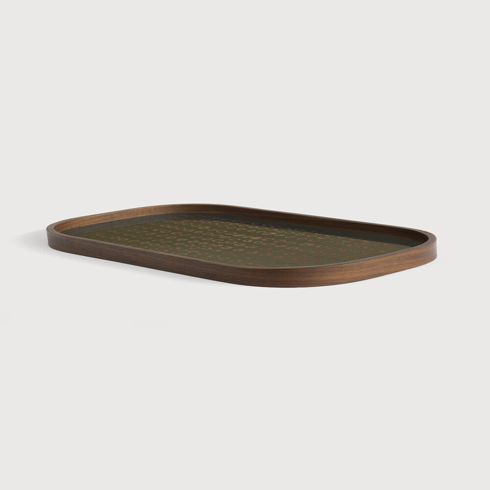 Second Nature Valet Tray | Glass | Moss | Rectangular | Xl