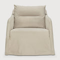 Weave Lounge Chair | Bone Fabric | Removable Cover